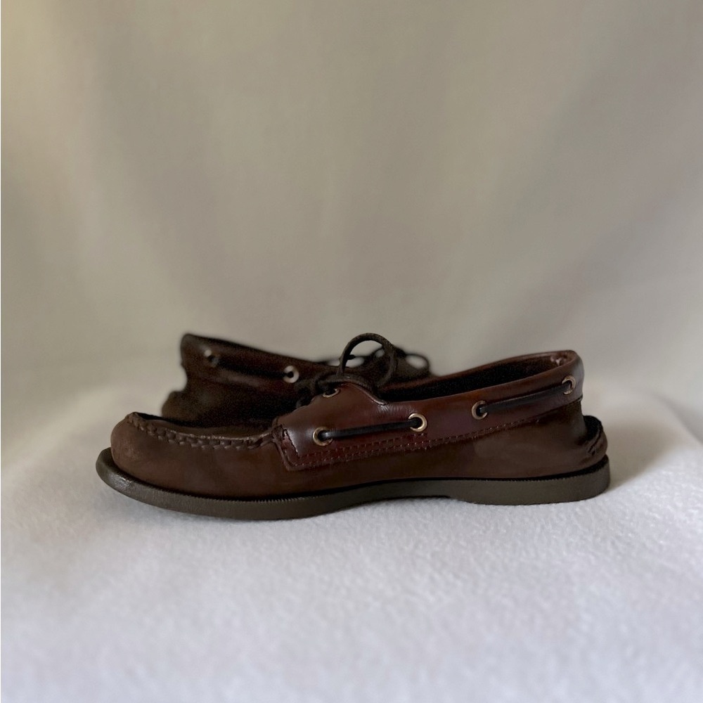 Sperry Sider Men’s size 8 1/2M Brown Leather Loafers - Picture 8 of 12